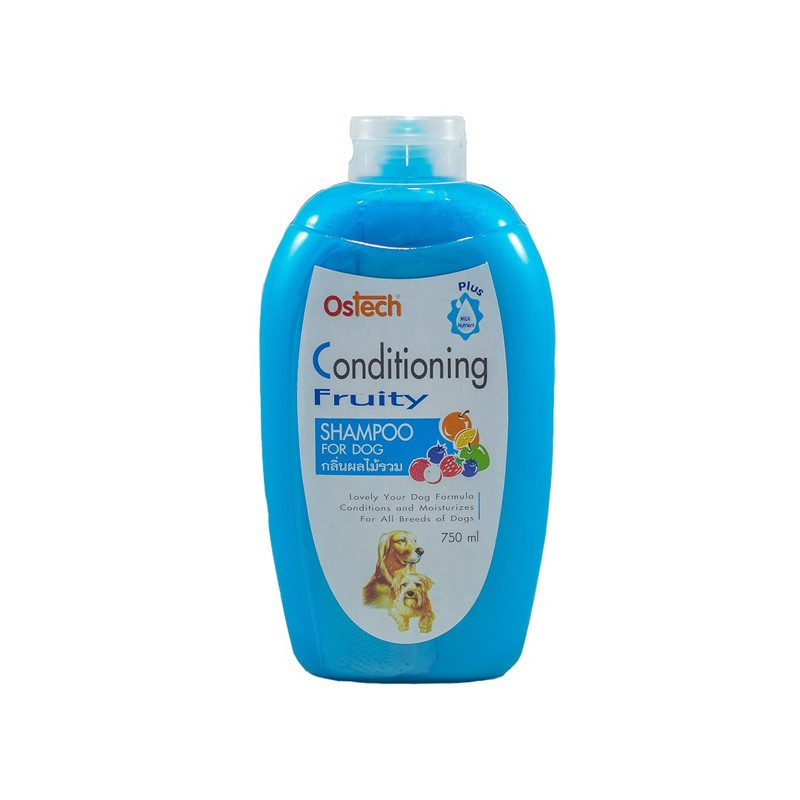 Dầu tắm dưỡng ẩm, chống dị ứng da cho chó Ostech Conditioning Dog Shampoo, Chai 750ml