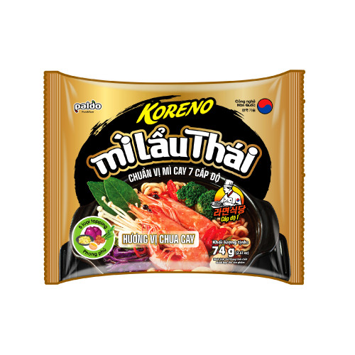 [THÙNG 20 GÓI] MÌ LẨU THÁI KORENO – CHUẨN VỊ MÌ CAY 7 CẤP ĐỘ – GÓI 74G – CHÍNH HÃNG HÀN QUỐC