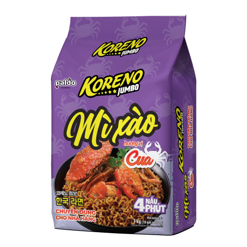 [1 THÙNG 10 LỐC] MÌ XÀO KORENO JUMBO BULGOGI – THỊT BÒ BULGOGI KẾT HỢP HƯƠNG VỊ CUA
