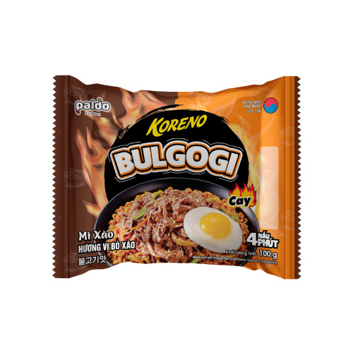[THÙNG 24 GÓI] MÌ XÀO KORENO CARBONARA BULGOGI – COMBO 3 VỊ THƠM NGON – GÓI 100G – HÀN QUỐC