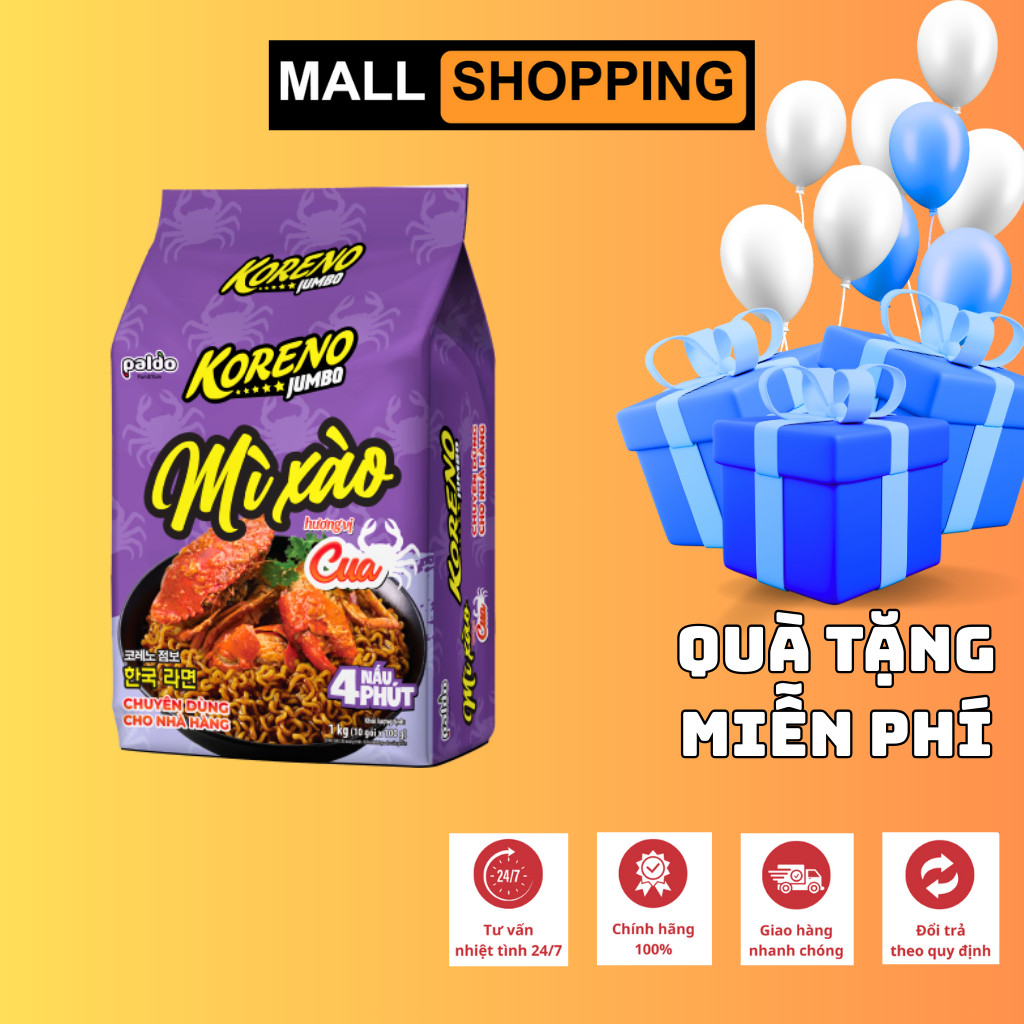 [1 THÙNG 10 LỐC] MÌ XÀO KORENO JUMBO BULGOGI – THỊT BÒ BULGOGI KẾT HỢP HƯƠNG VỊ CUA