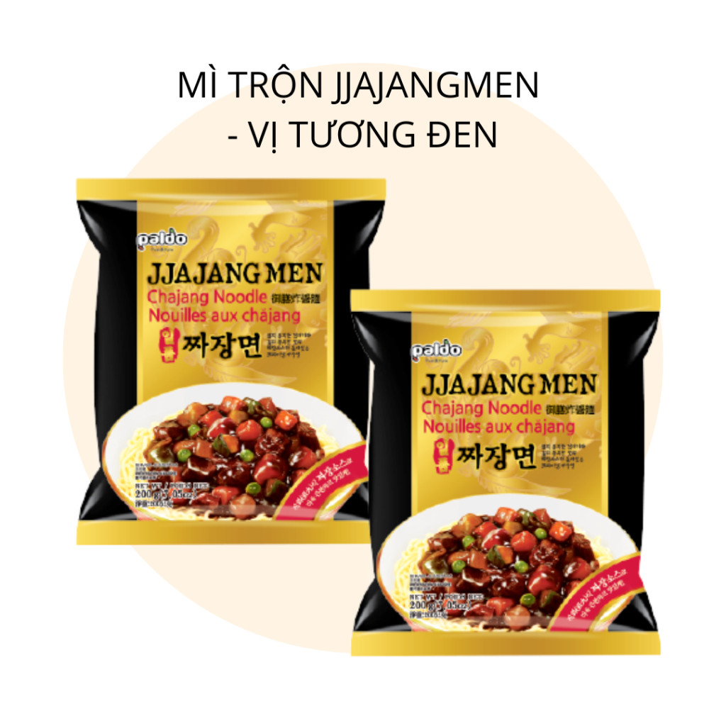 [MÌ HÀN QUỐC NHẬP KHẨU CHÍNH HÃNG] KORENO PALDO JJANGMEN – MÌ TRỘN TƯƠNG ĐEN HÀN QUỐC – THÙNG 16 GÓI 200G