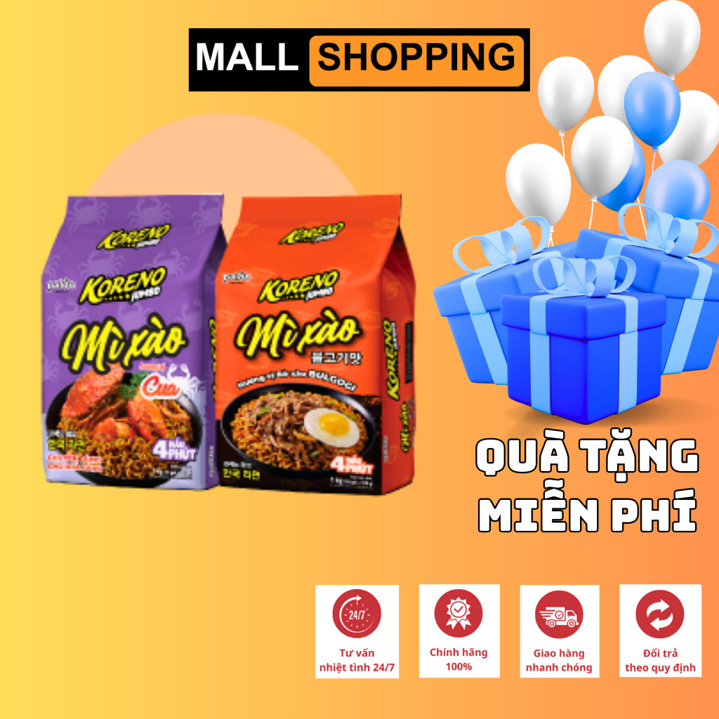 [1 THÙNG 10 LỐC] MÌ XÀO KORENO JUMBO BULGOGI – THỊT BÒ BULGOGI KẾT HỢP HƯƠNG VỊ CUA