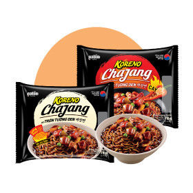 [THÙNG 20 GÓI] MÌ TRỘN TƯƠNG ĐEN HÀN QUỐC PALDO KORENO – VỊ CAY & KHÔNG CAY – 78G/GÓI