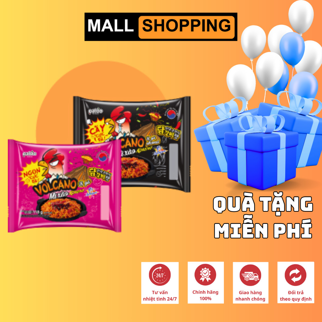 [THÙNG 24 GÓI] MÌ XÀO KORENO VOLCANO – VỊ GÀ PHÔ MAI & GÀ – GÓI 118G – MÌ ĂN LIỀN HÀN QUỐC