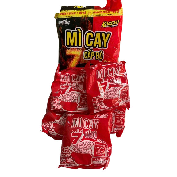 [1 THÙNG 100 GÓI] MÌ KORENO JUMBO CAY 7 CẤP ĐỘ – MÌ ĂN LIỀN HÀN QUỐC THÁCH THỨC VỊ GIÁC