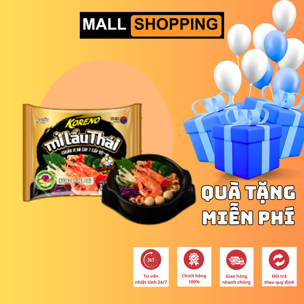[THÙNG 20 GÓI] MÌ LẨU THÁI KORENO – CHUẨN VỊ MÌ CAY 7 CẤP ĐỘ – GÓI 74G – CHÍNH HÃNG HÀN QUỐC