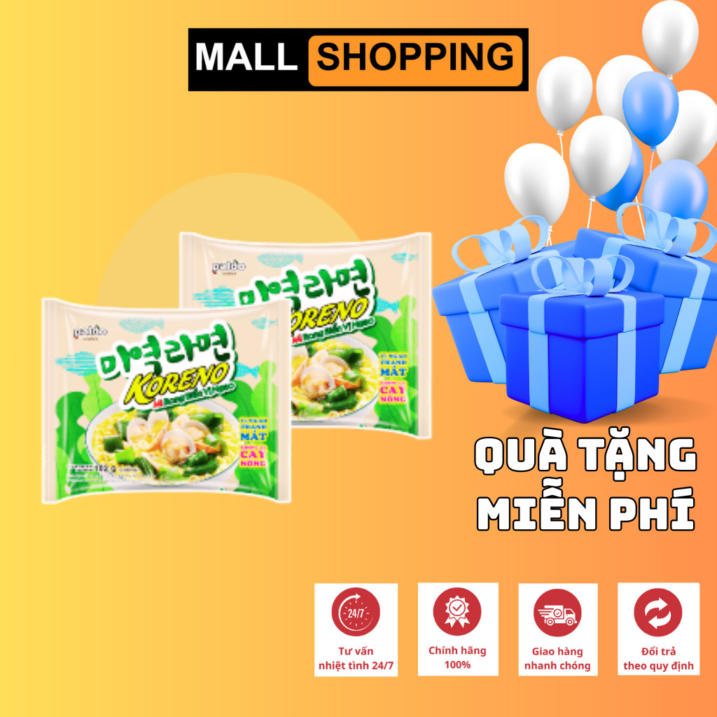 [THÙNG 24 GÓI] MÌ KORENO RONG BIỂN VỊ NGAO – GÓI 102G – NHẬP KHẨU CHÍNH HÃNG HÀN QUỐC