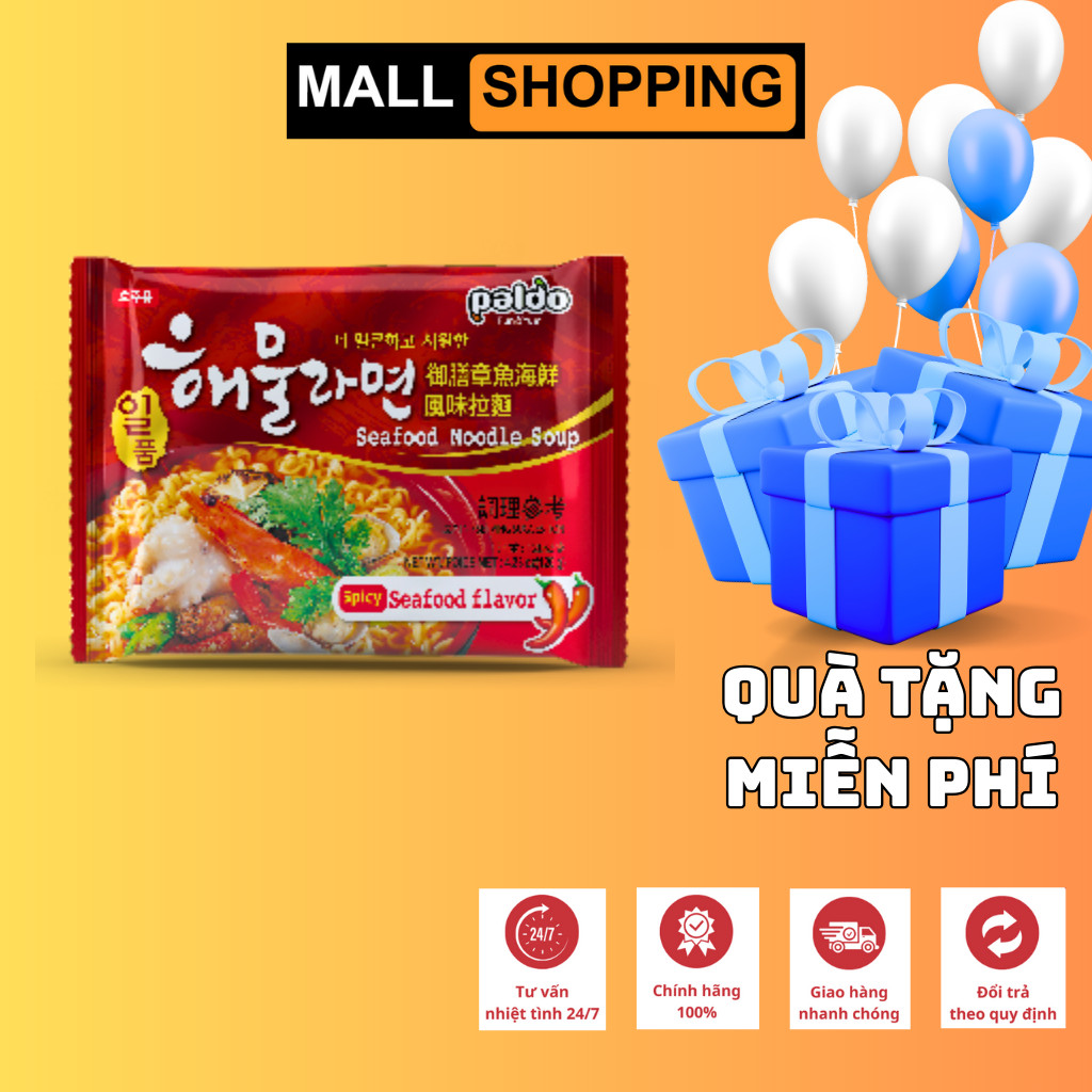[THÙNG 20 GÓI] MÌ HẢI SẢN KORENO – SEAFOOD HÀN QUỐC – GÓI 120G – NHẬP KHẨU CHÍNH HÃNG