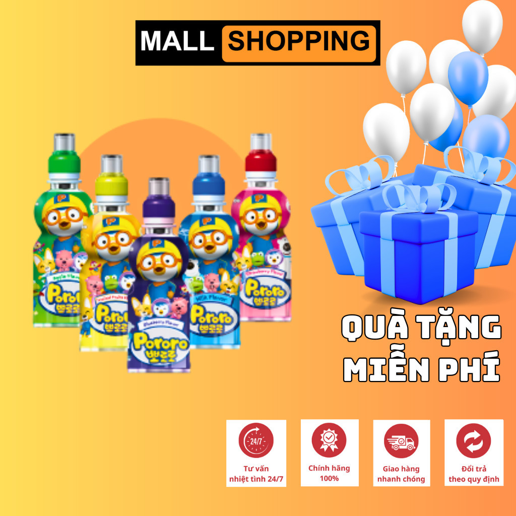 [THÙNG 24 CHAI] NƯỚC ÉP TRÁI CÂY PALDO PORORO – 235ML – NHẬP KHẨU CÔNG NGHỆ HÀN QUỐC – DATE MỚI GIÁ TỐT