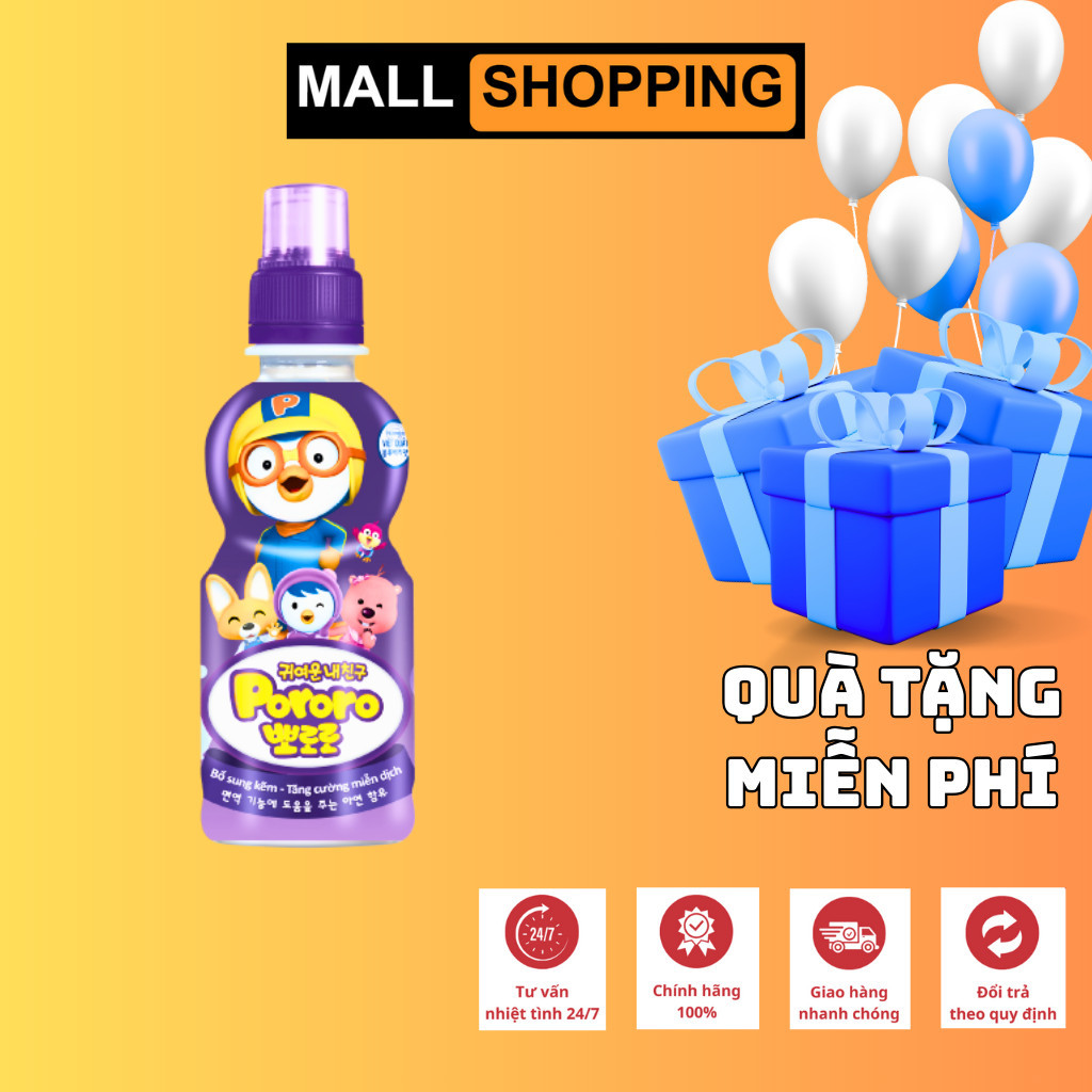 [THÙNG 24 CHAI] NƯỚC ÉP TRÁI CÂY PALDO PORORO – 235ML – NHẬP KHẨU CÔNG NGHỆ HÀN QUỐC – DATE MỚI GIÁ TỐT