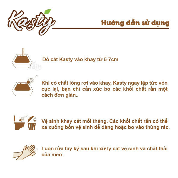 Cát đậu phụ vệ sinh mèo Kasty Tofu Cat Litter 6 Lít
